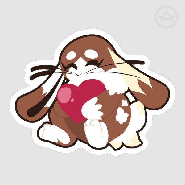 Chocolate vanilla bunny Die Cut Stickers