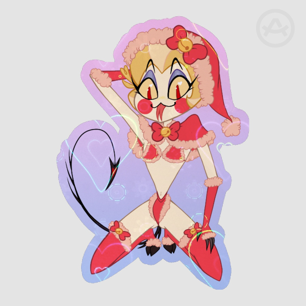Cute Lingerie Lucifer Colored Edge Die Cut Stickers