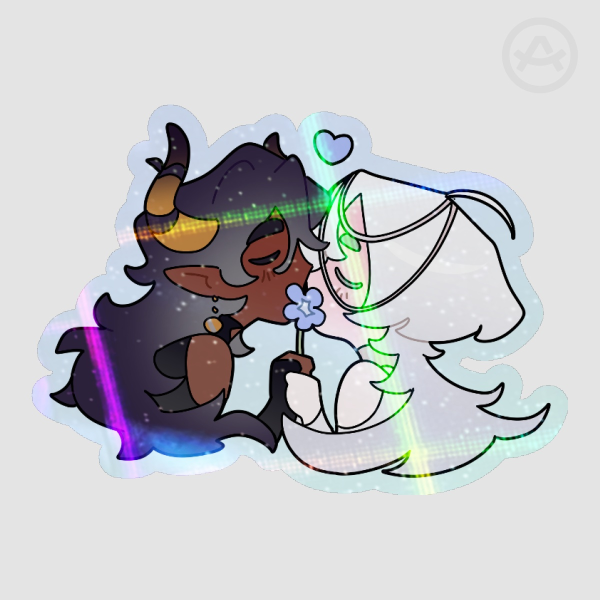 Crow x Dove kiss sticker