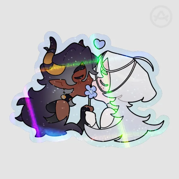 Crow x Dove kiss sticker