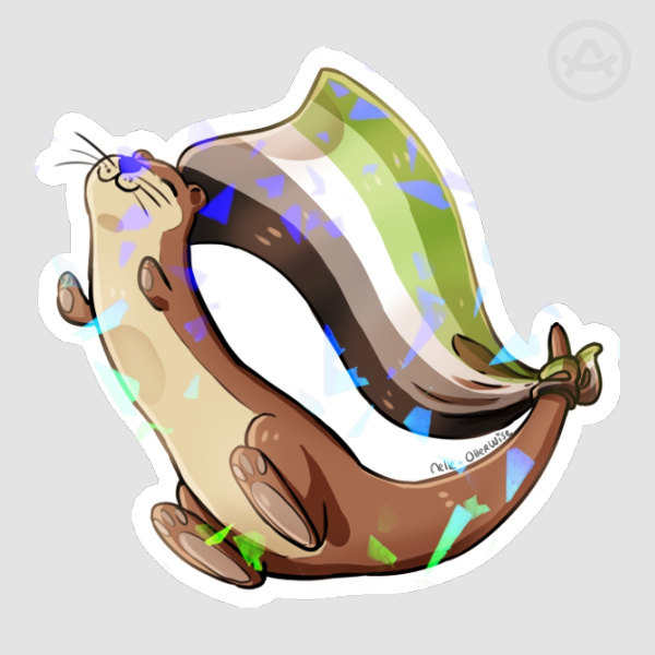 [Pride otter] Aromantic - Sticker