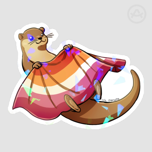 [Pride otter] Lesbian - Sticker