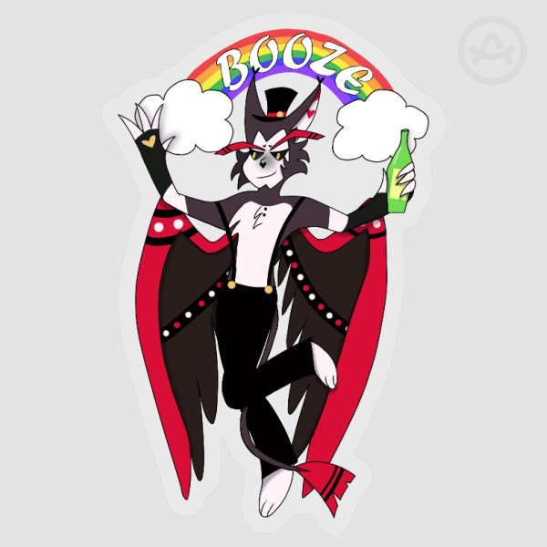 "BOOZE" Husk Sticker