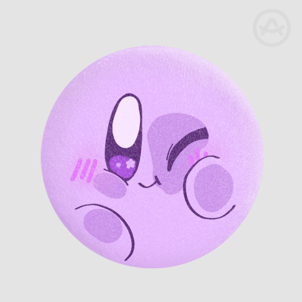 Light Purple Plush Kirby Badge