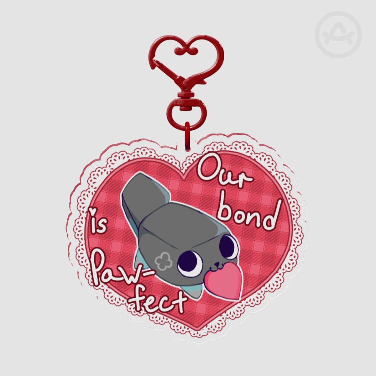 Dandy's World Pebble Valentine Day Keychain