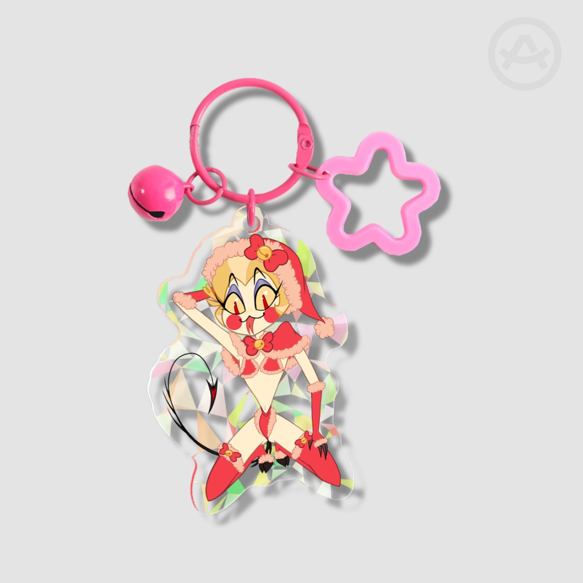 Cute Lingerie Lucifer Broken Glass Acrylic Keychains