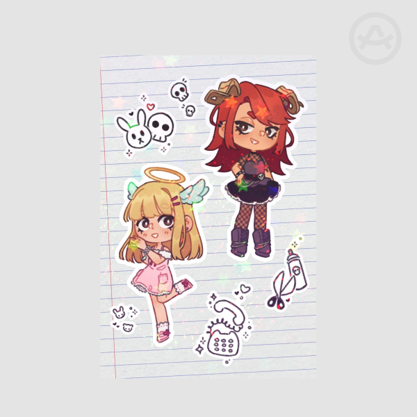 Devilish Hairdresser Girlfriends Sticker Sheet