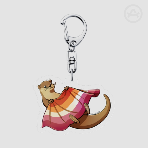 [Pride otter] Lesbian - Keychain