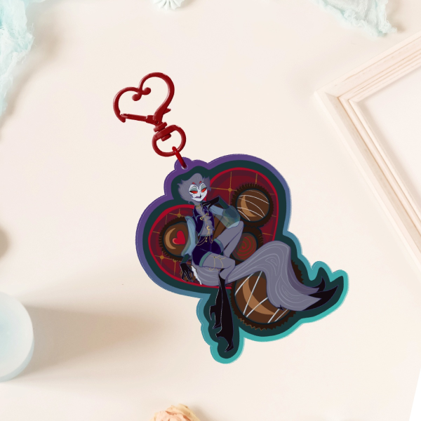 Be my OWLentine? Colored Edge Acrylic Keychains