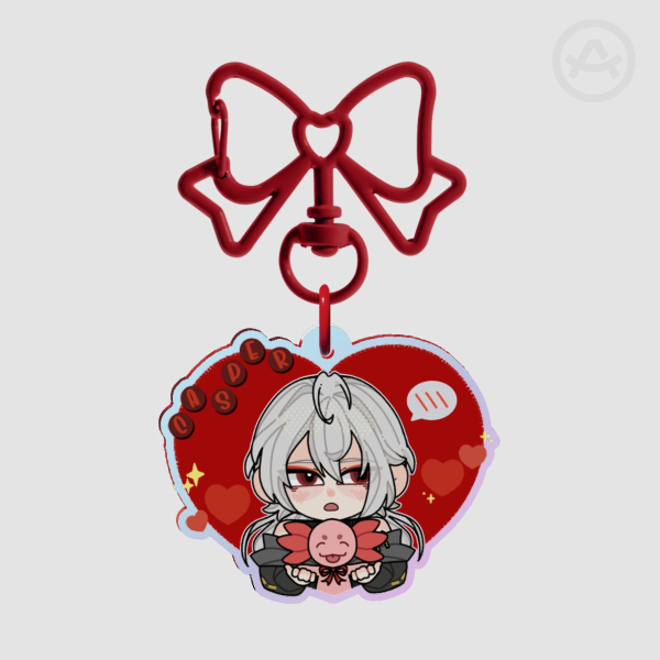 Casper Heart Rainbow Acrylic Keychains