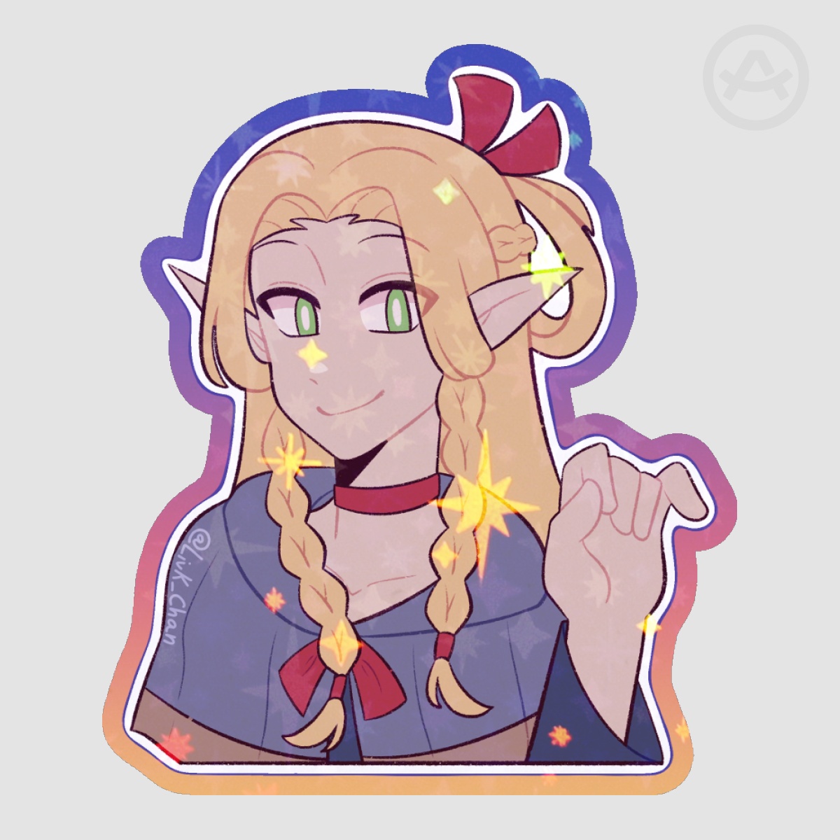 Marcille Colored Edge Die Cut Stickers
