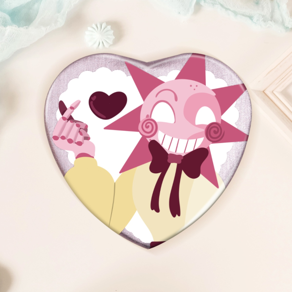 LoveDrop Lovecore Sundrop Heart Shape Holographic Badges