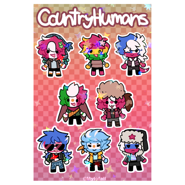 Countryhumans Stickers Sheet