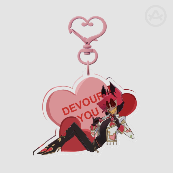 "Devour You" Alastor Valentine Keychain VER. A