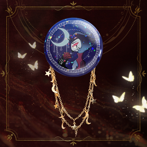 Moonlit Starry Stolas - Badge with chains