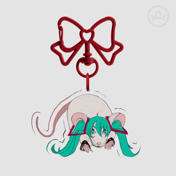 Rat Miku - Clear Acrylic Keychain
