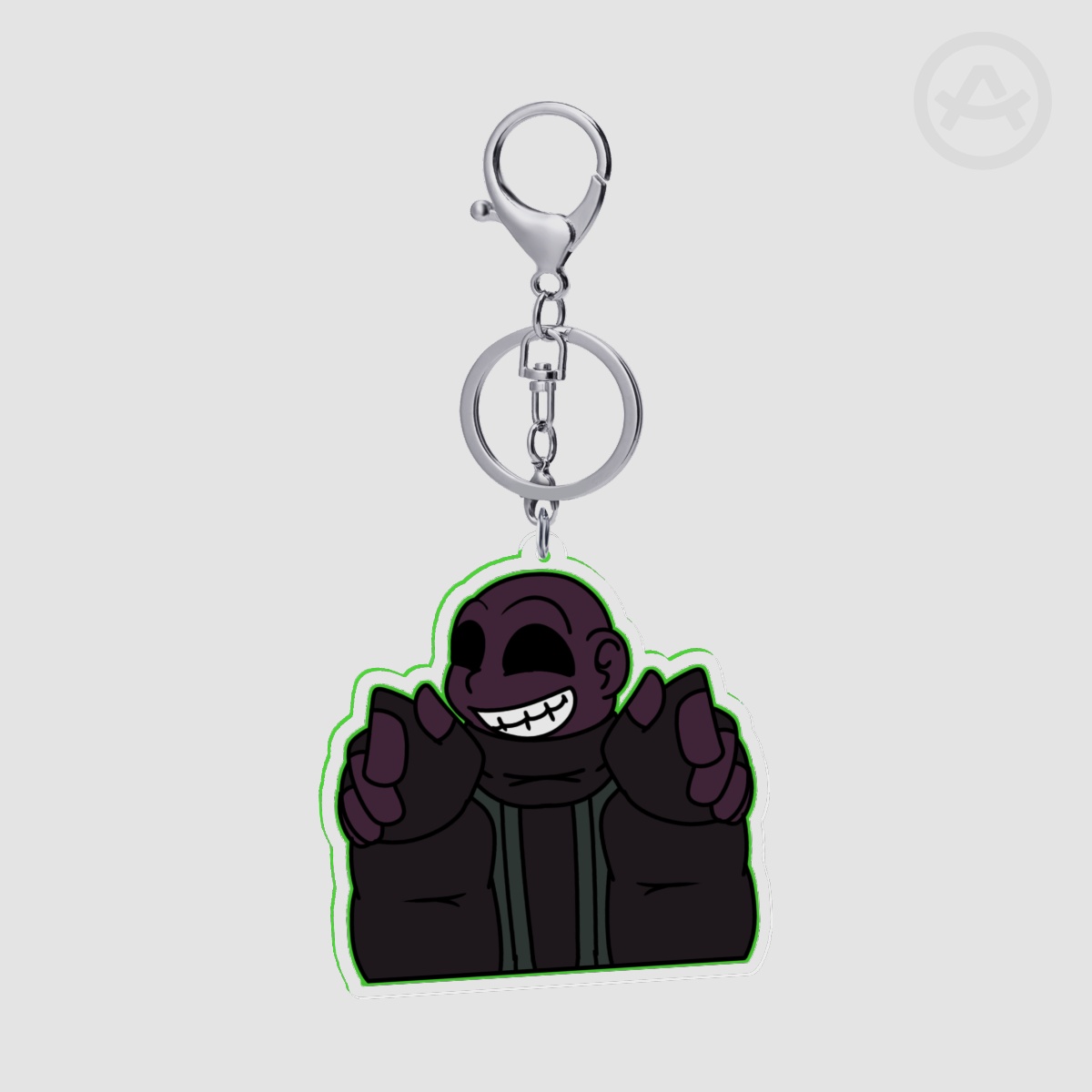 Dan double sided acrylic keychain