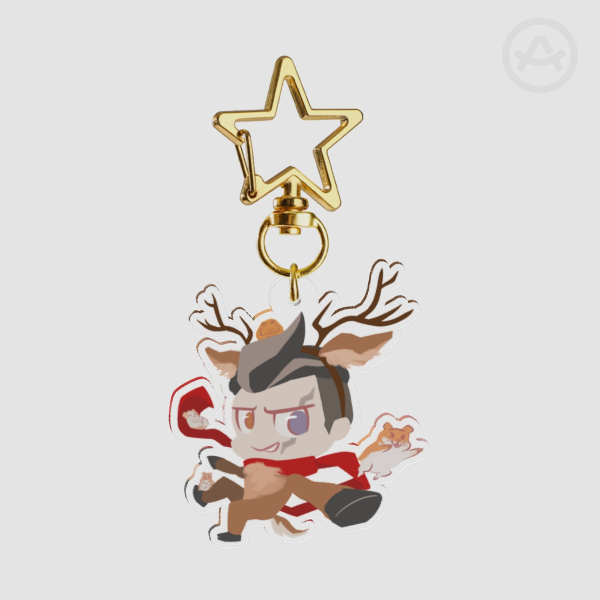 Gundham Tanaka Christmas Danganronpa Acrylic Keychain