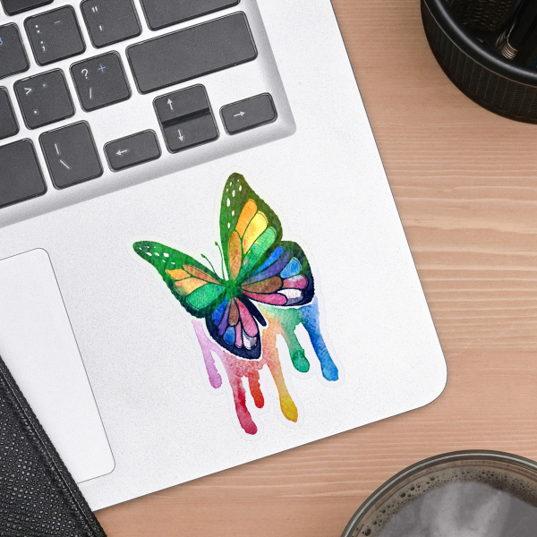 Butterfly #3 | Clear Vinyl Die Cut Sticker