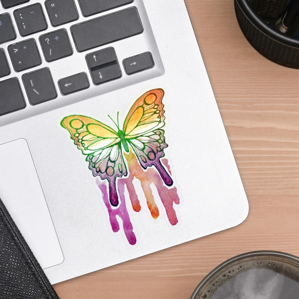 Butterfly #2 | Clear Vinyl Die Cut Sticker