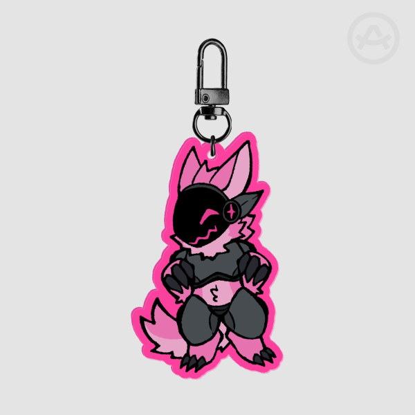 Pink Protogen Keychain/Charm
