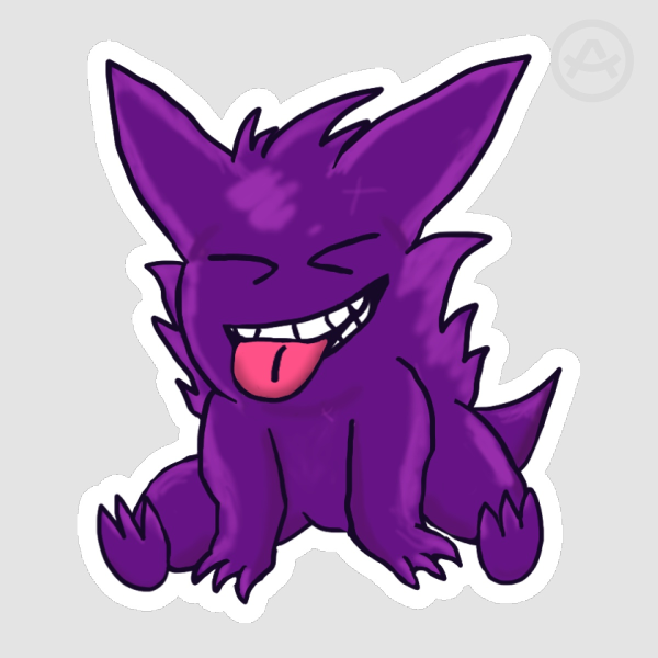 Gengar Matte Sticker