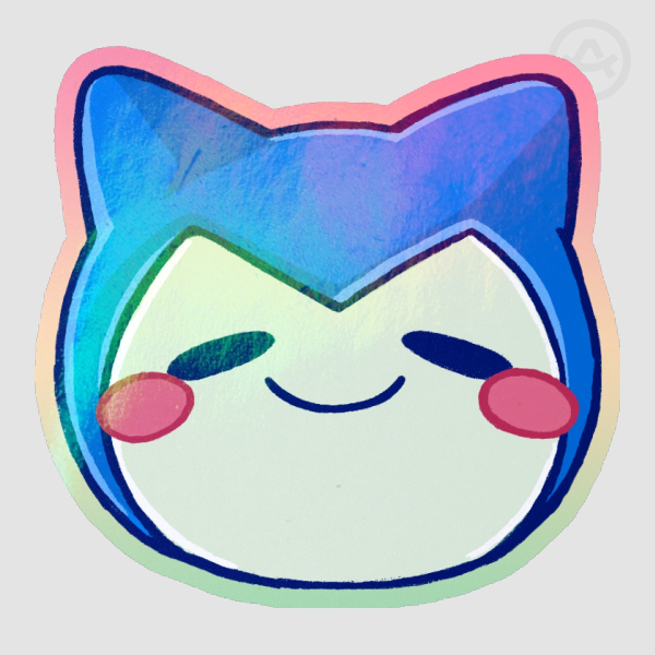 Snorlax Rainbow-Holo Sticker