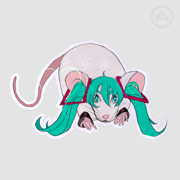 Rat Miku - Die Cut Sticker