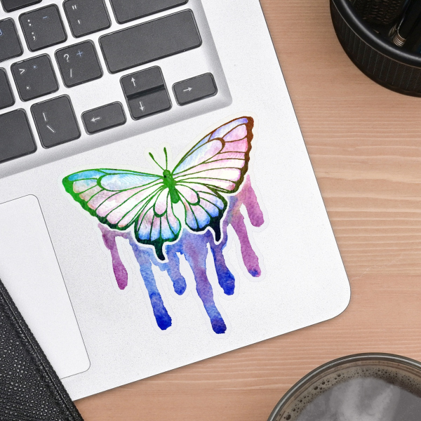 Butterfly #1 | Clear Vinyl Die Cut Sticker