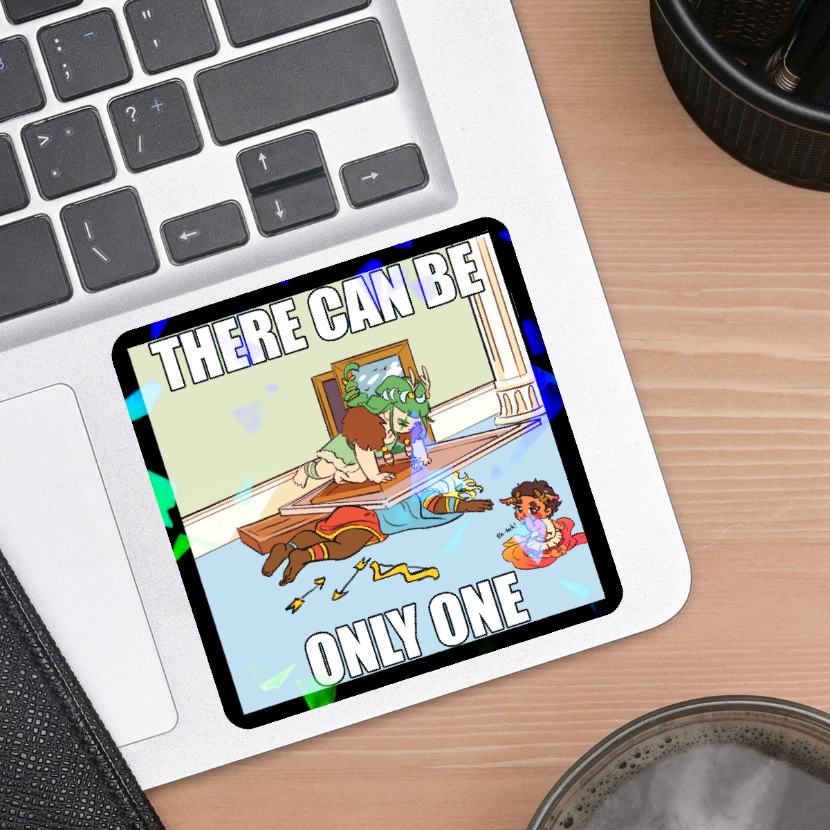 Hades 2 - Artemis Holo Glass Die Cut Sticker