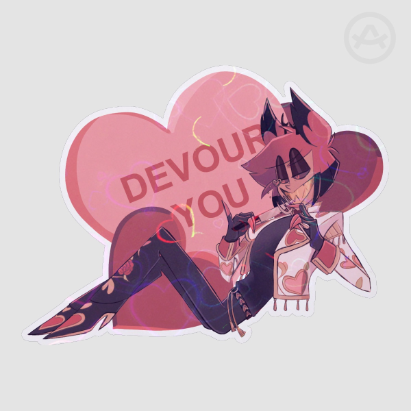 "Devour You" Alastor Valentine Sticker VER. B