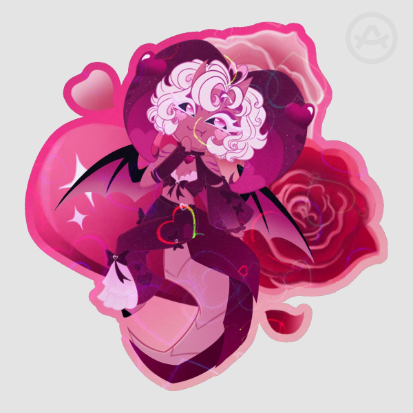 "Sweet valentine" Lychee dragon sticker