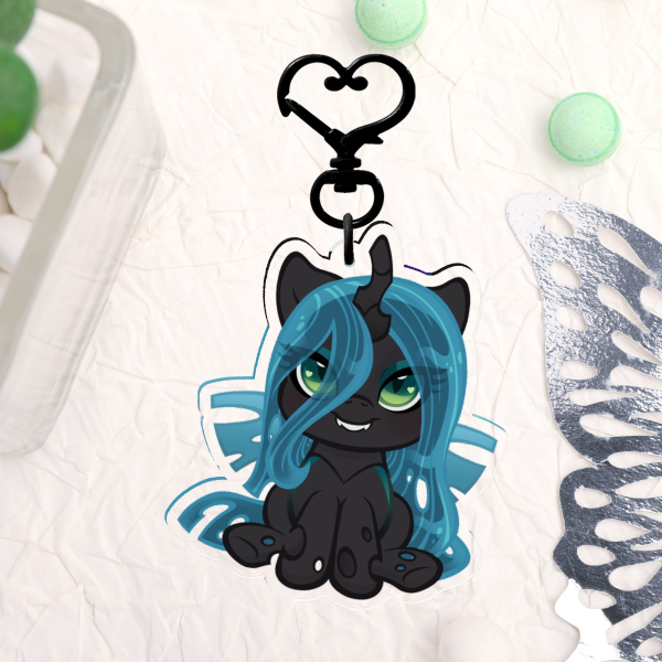 Chibi Queen Chrysalis Keychain