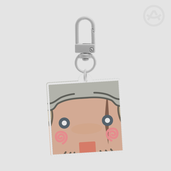 Gris square keychain