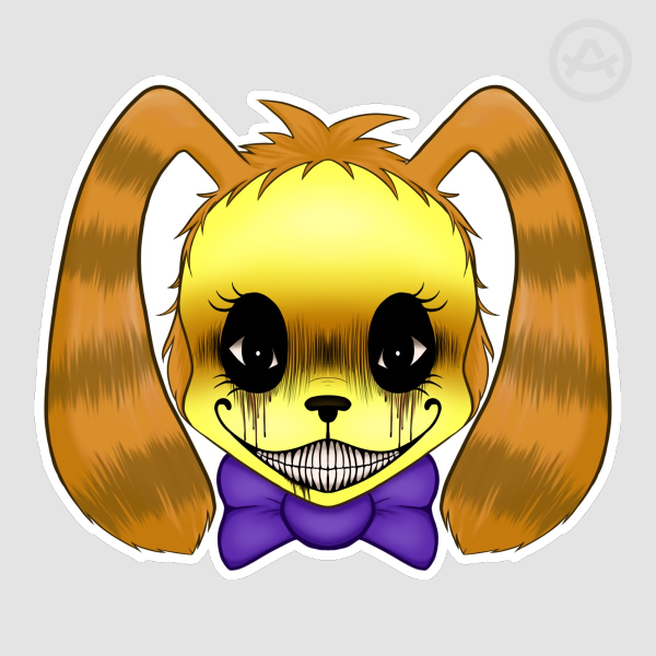 Lorenzo Waterman Pumpkin Rabbit The Walten Files Die Cut Sticker