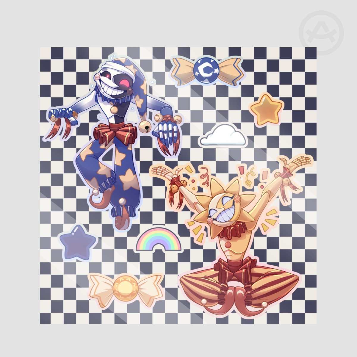 Sun and Moon sticker sheet