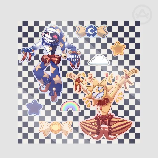 Sun and Moon sticker sheet