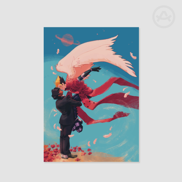 A man and his angel (A4 print)