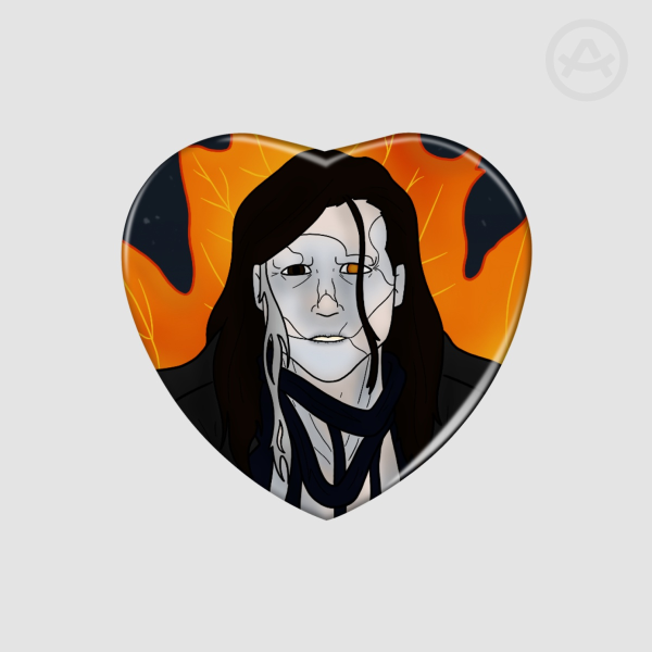 The Creature Heart Shape Holographic Badges