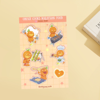 Orenji x Malaysian Foods || Coated Paper Stickers Sheet