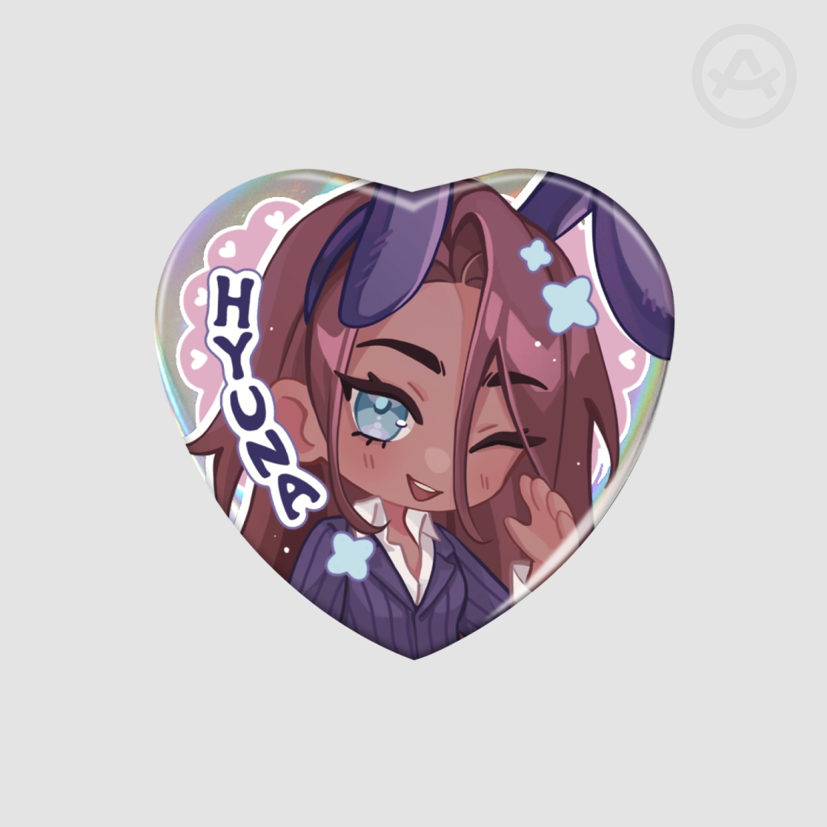 Hyuna Holographic Heart Badge
