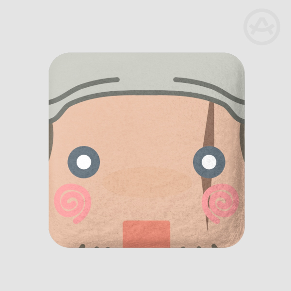 Gris Square Plush Badge