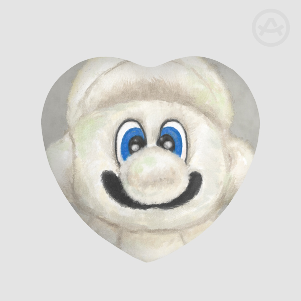Moldio Heart Shape Plush Badge