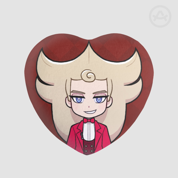 Shielbert Heart Shape Plush Badge