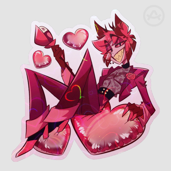 Alastor Holo Heart Sticker
