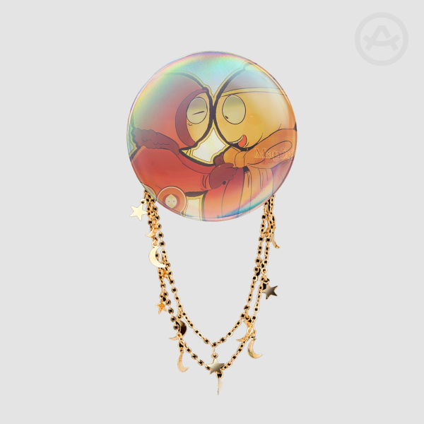 KenMan Round Badge With Chains