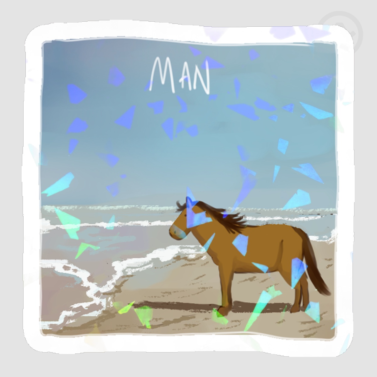 Sad Horse || Die Cut Stickers