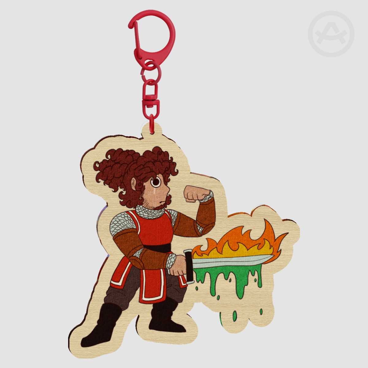 Medieval Magnus - Wood Keychain