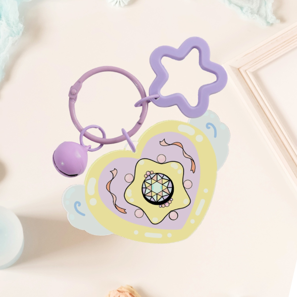 Magical Girl Star Keychain Type A with bell