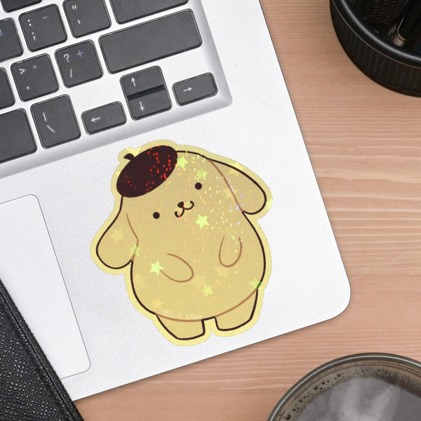 Pompompurin Colored Edge Die Cut Stickers